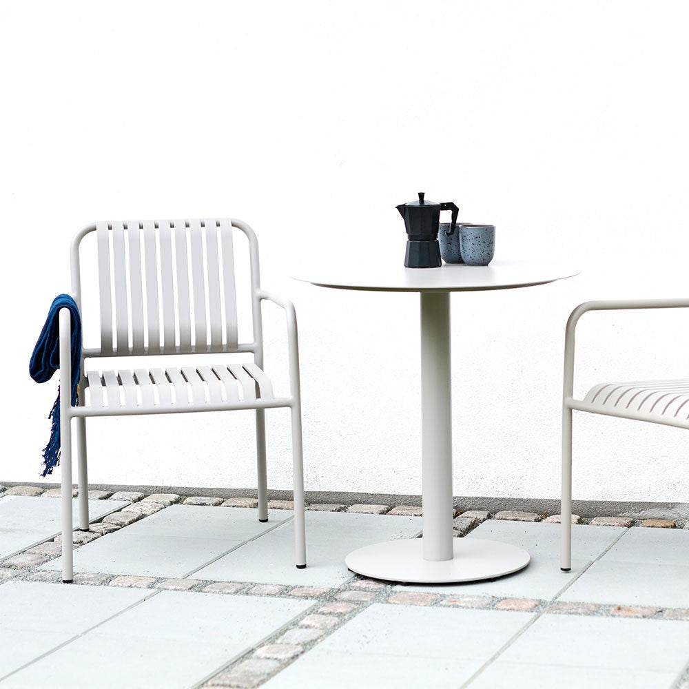 Lisomme Sieb metalen tuintafel zand - Ø70 x 72 cm