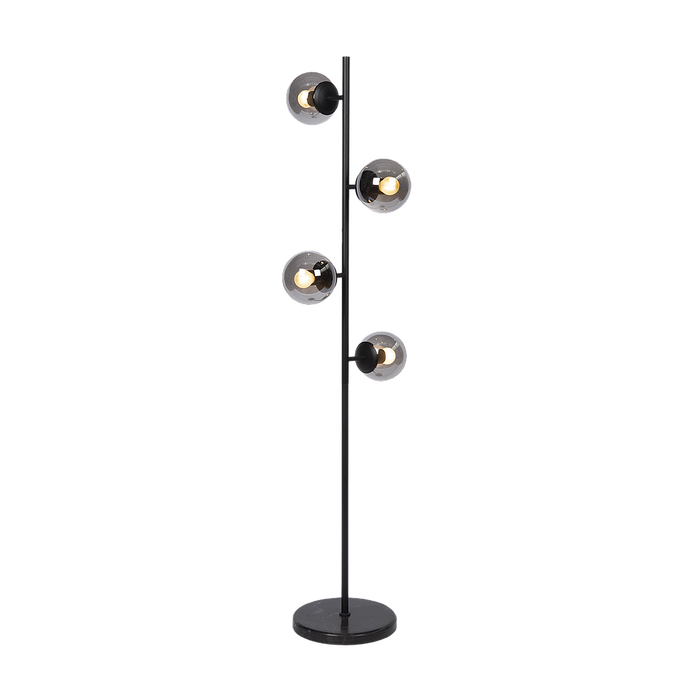 Atmooz Vloerlamp Twister E14 Metaal - Zwarte Staande Lamp