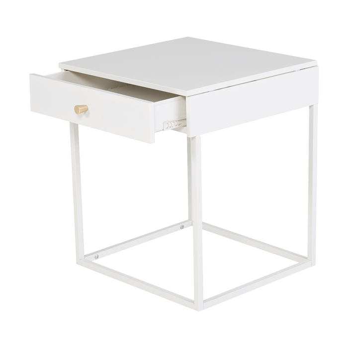 Nest living Lewis Metalen Nachtkastje met Lade - Wit