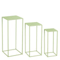 Mica Decorations Quinty Bijzettafel - Set van 3 - H70 cm - Lichtgroen