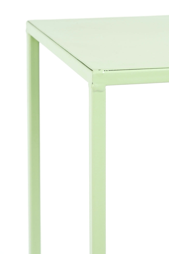 Mica Decorations Quinty Bijzettafel - Set van 3 - H70 cm - Lichtgroen