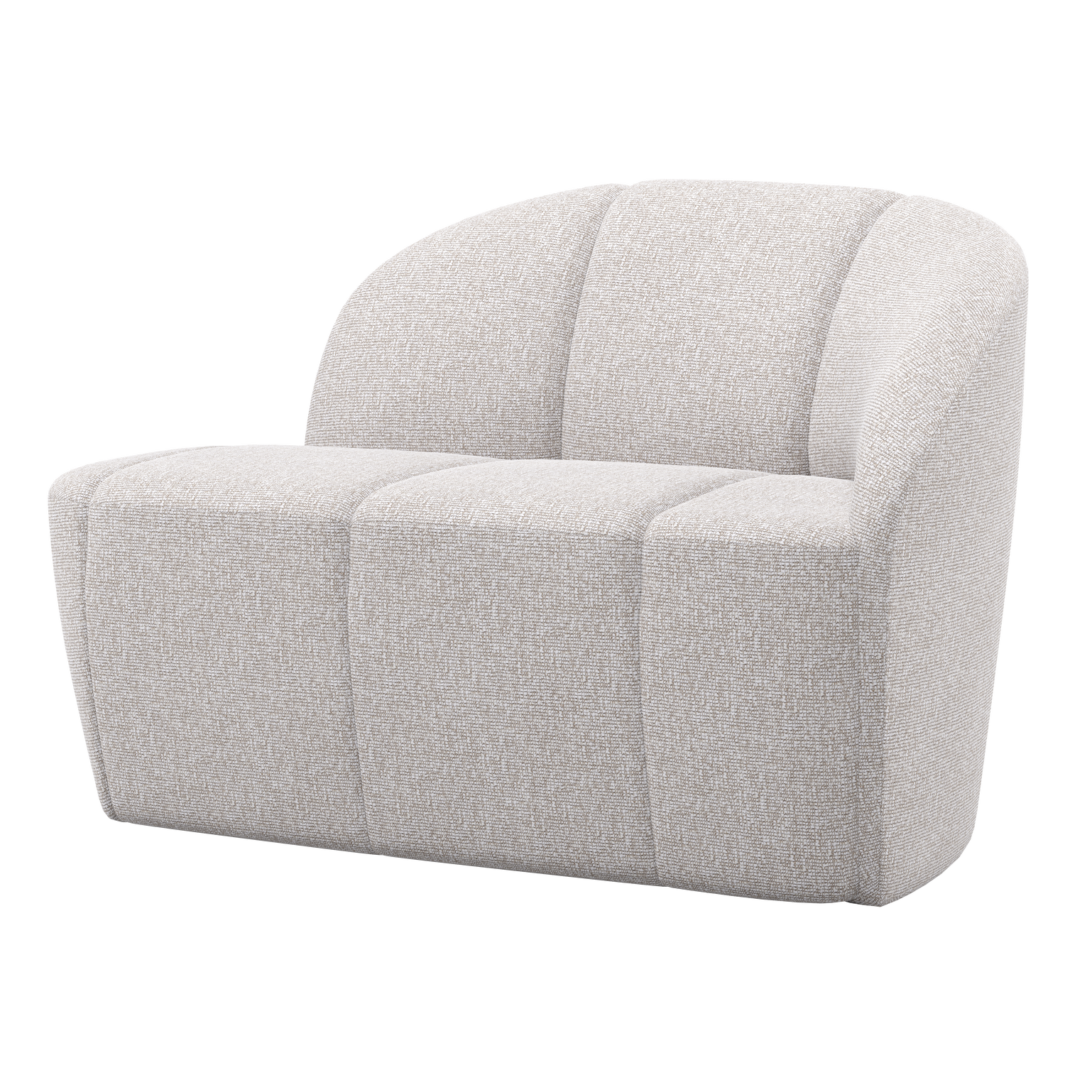 WOOOD Mojo 2-Zits Bankje Rechts - Bouclé - Ecru Melange - 73x112x77