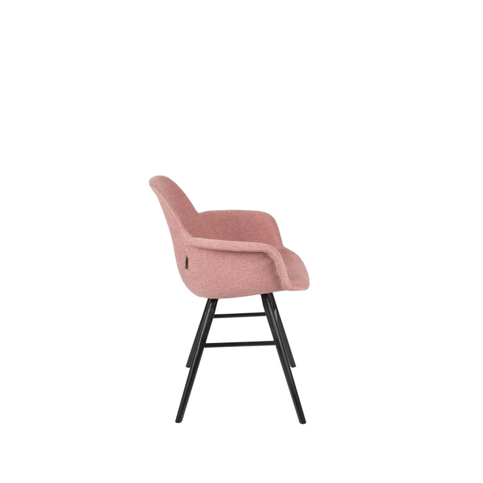 Zuiver Albert Kuip Soft Eetkamerstoelen armleuning Roze - Set van 2