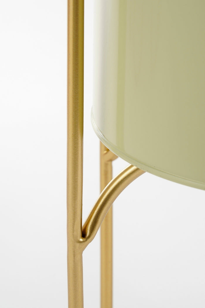 Mica Decorations Donau Bloempot op Standaard - Set van 2 - Metaal