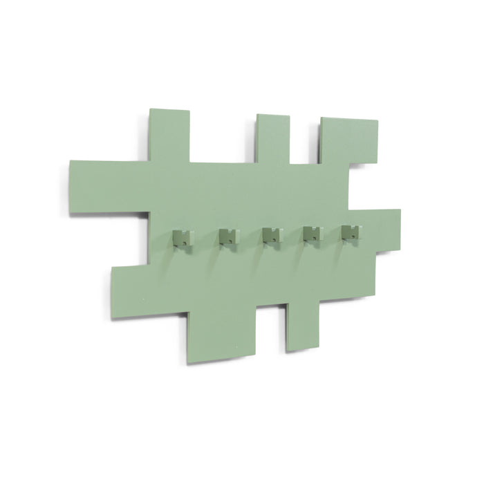 Spinder Design kapstok Tetromino - Dusty Green - 5 haken