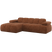 WOOOD Mojo Chaise Longue Bank Links - Wollig - Roestbruin