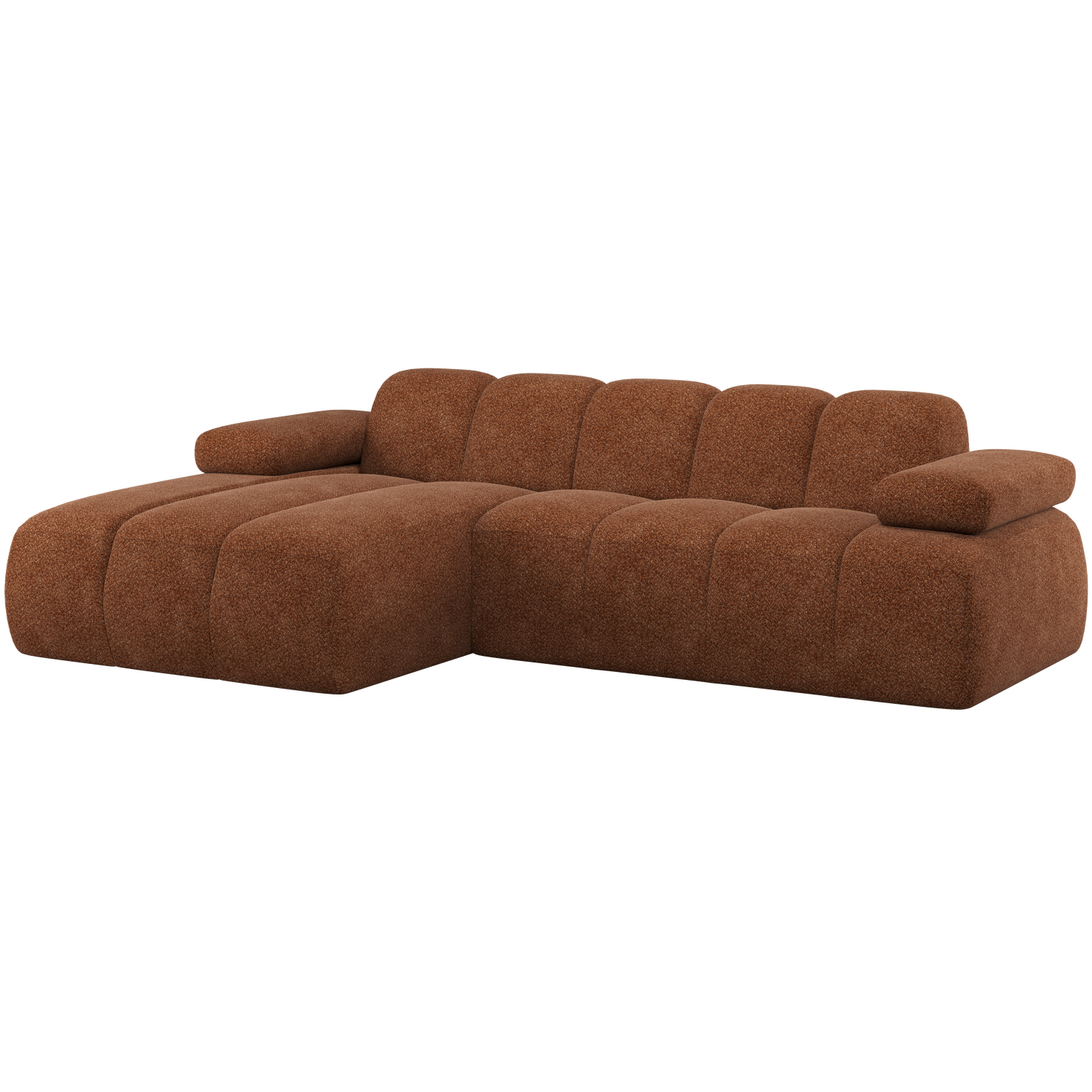 WOOOD Mojo Chaise Longue Bank Links - Wollig - Roestbruin