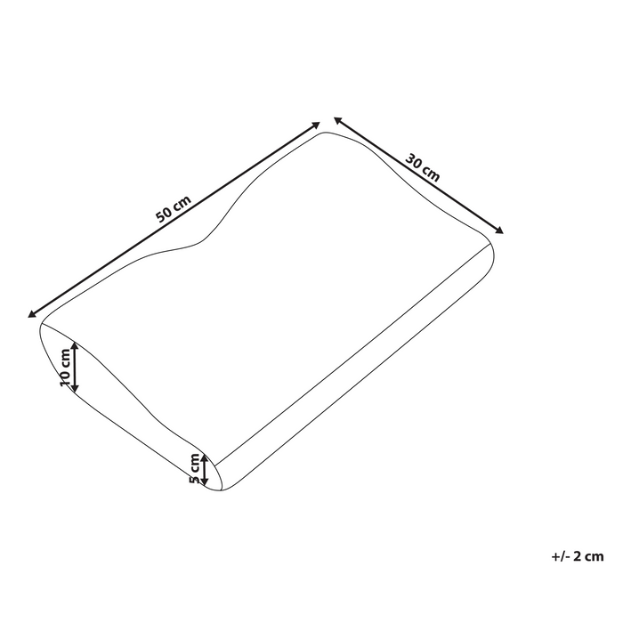 Beliani-ELGON-Hoofdkussen traagschuim-Wit-50 x 30 cm-Traagschuim