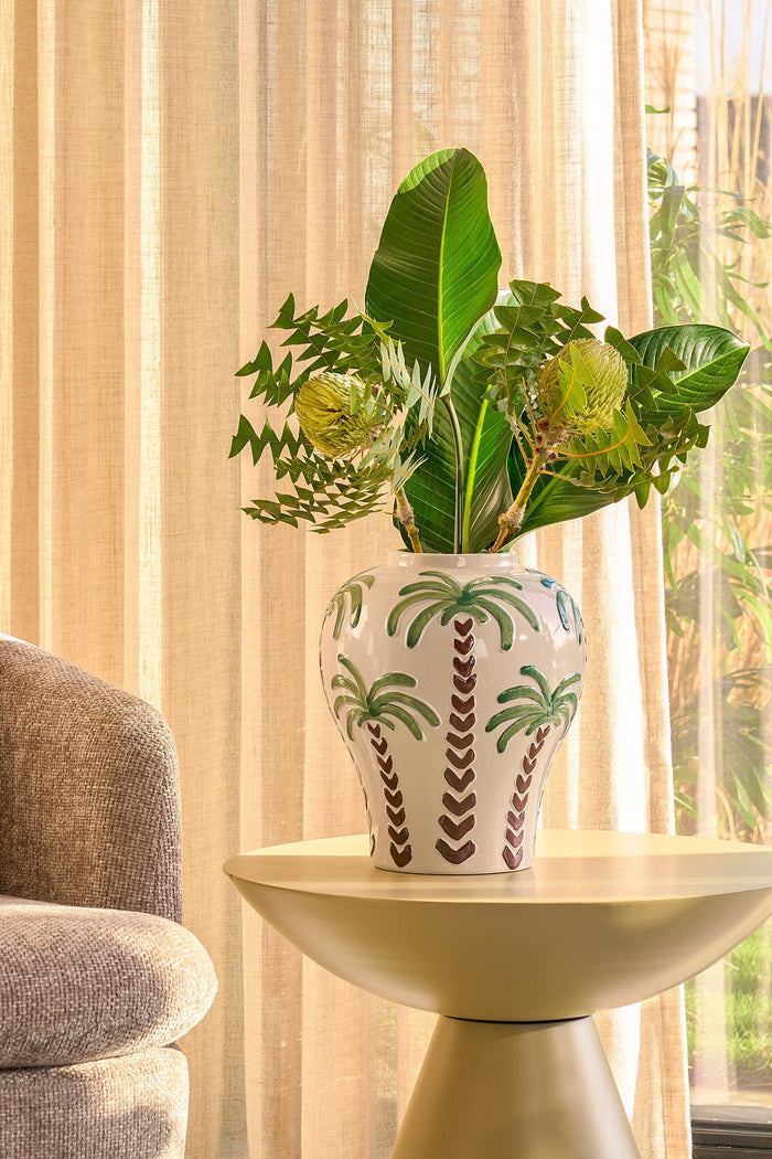 Mica Decorations Paradiso Vaas - H32 x Ø26 cm - Keramiek - Off-white