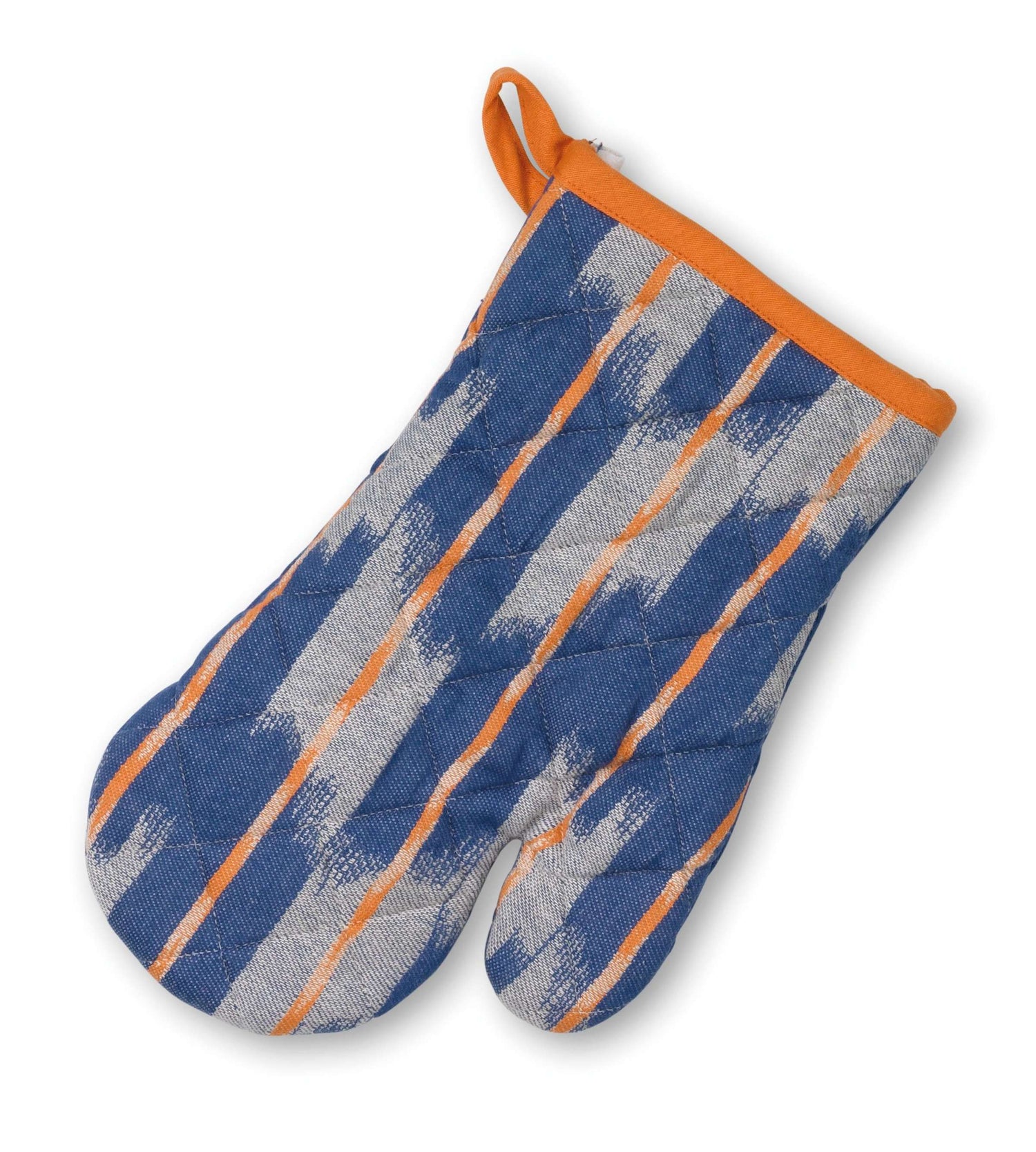 Ovenwant, Ovenhandschoen, Set van 4 Stuks, Katoen, Blauw, Oranje, 28 x