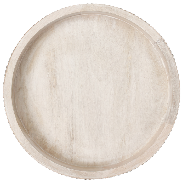 Beliani - MANSOURA - Dienblad set van 2 - Lichtbruin - Mangohout