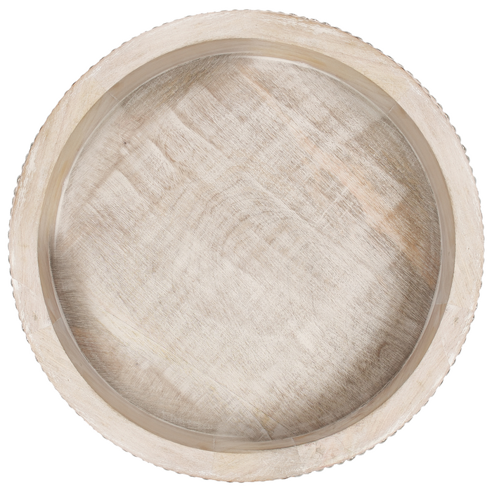 Beliani - MANSOURA - Dienblad set van 2 - Lichtbruin - Mangohout