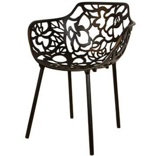 DS4U - Cast magnolia stoel met arm zwart