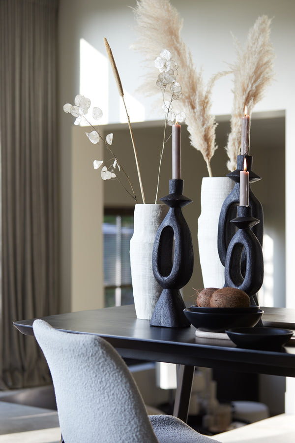 Light&living Kandelaar 14x14x50 cm DJANGO hout mat zwart