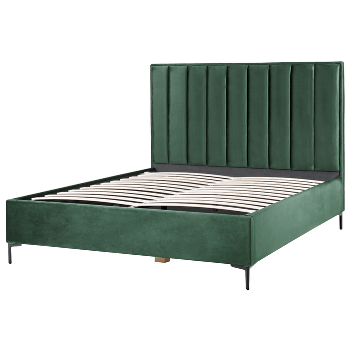 Beliani-SEZANNE -Bed met opbergruimte-Donkergroen-180 x 200 cm-Fluweel