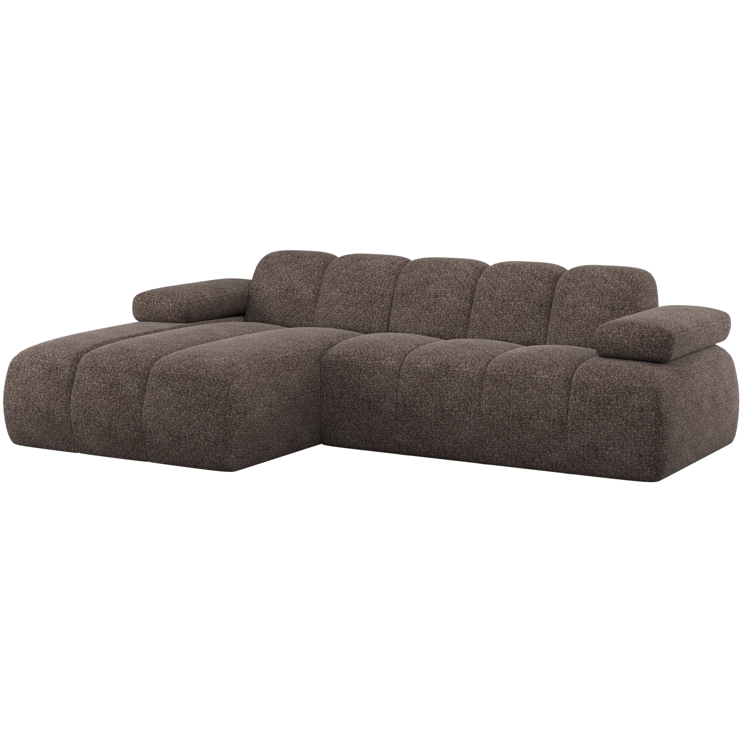 WOOOD Mojo Chaise Longue Bank Links - Wollig - Bruin - 74x284x160