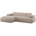 WOOOD Mojo Chaise Longue Bank Links - Wollig - Donkerzand