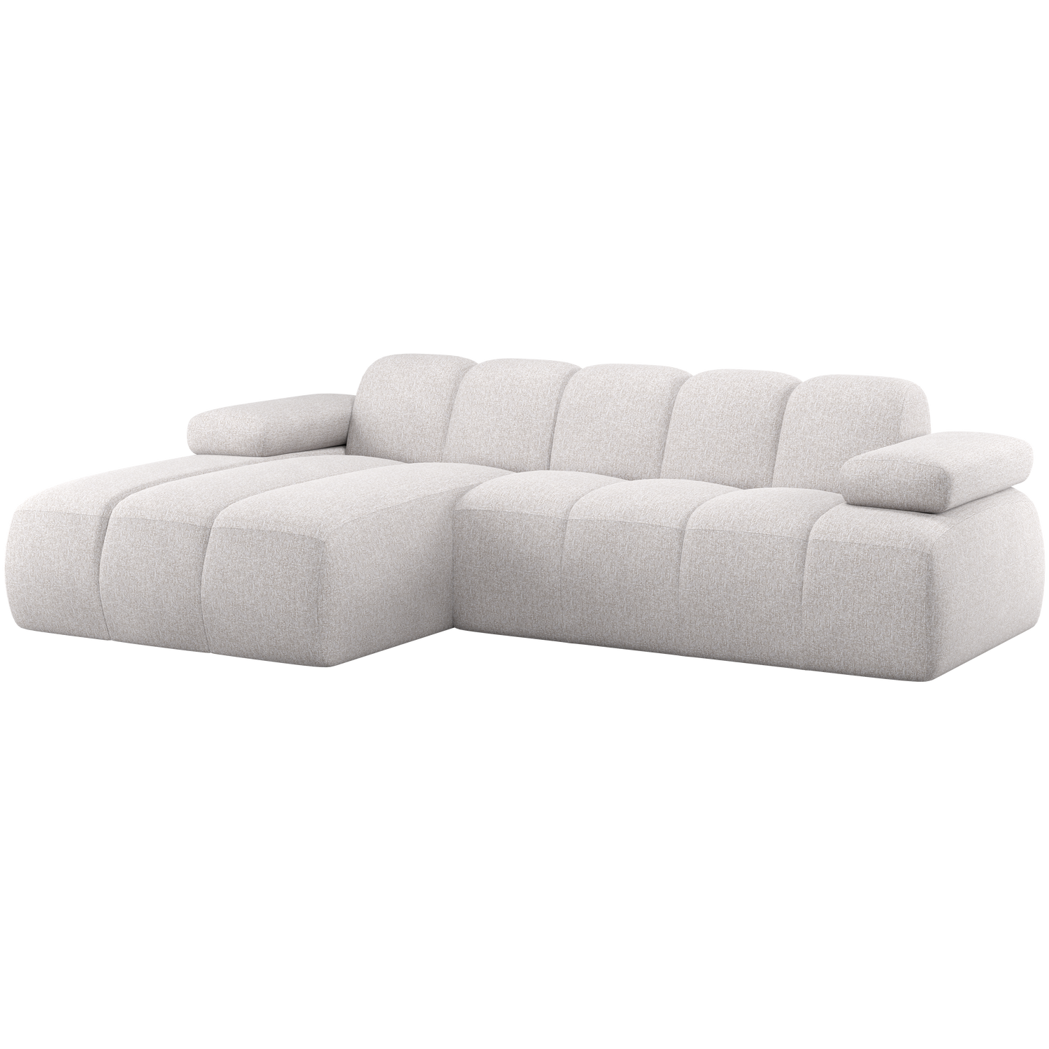 WOOOD Mojo Chaise Longue Bank Links - Bouclé - Ecru Melange