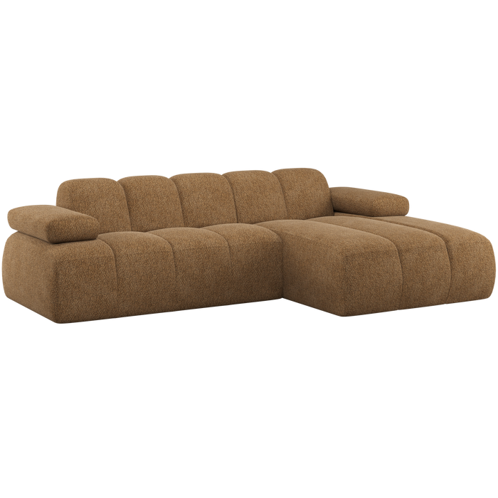 WOOOD Mojo Chaise Longue Bank Rechts - Wollig - Honinggeel