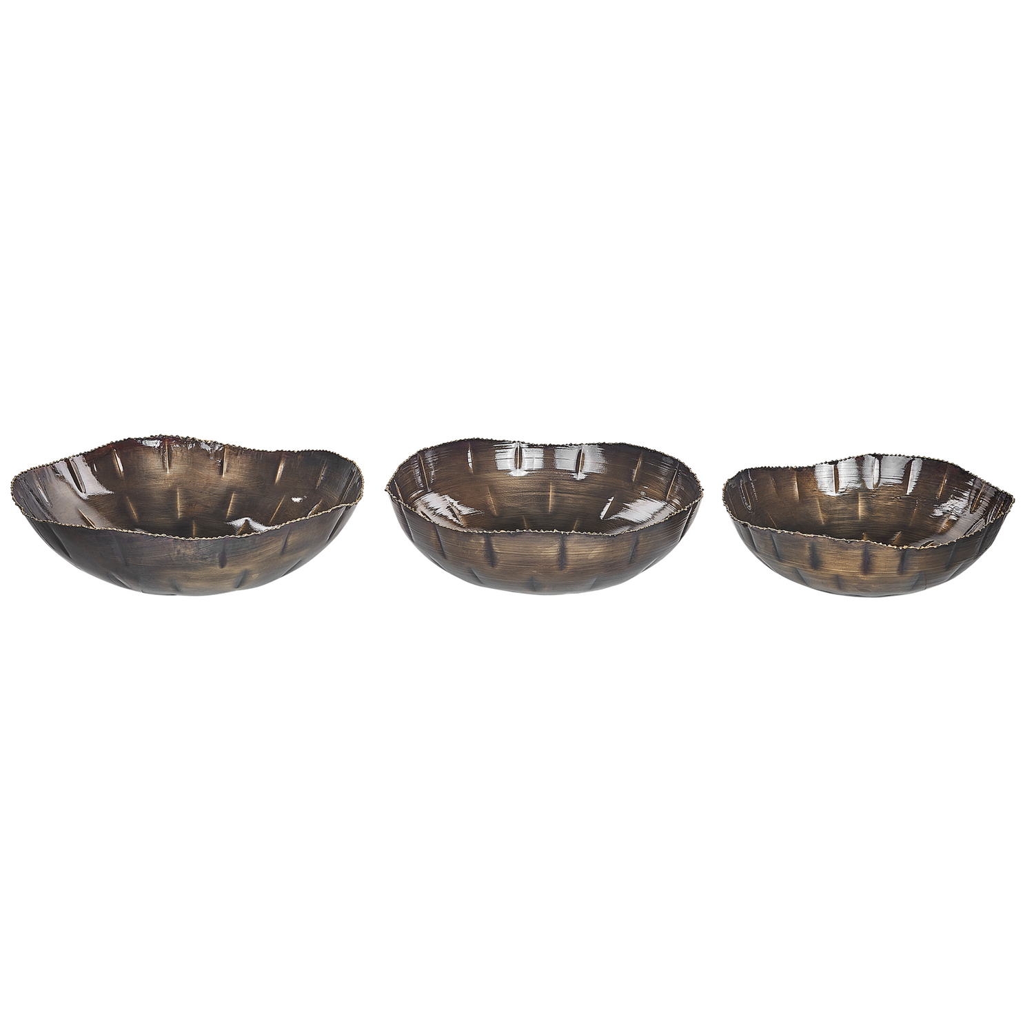 Beliani - PINANG - Decoratieve schalen set van 3 - Messing - IJzer