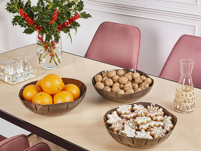 Beliani - PINANG - Decoratieve schalen set van 3 - Messing - IJzer