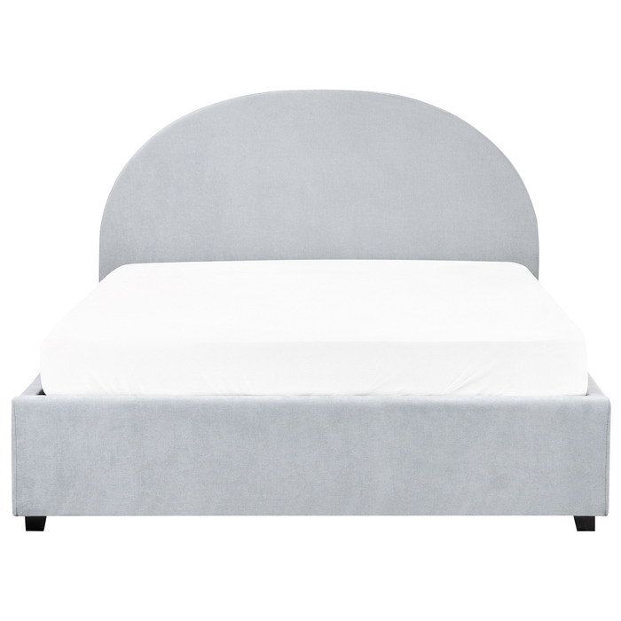 Beliani-VAUCLUSE-Bed met opbergruimte-Lichtblauw-140 x 200 cm-Stof