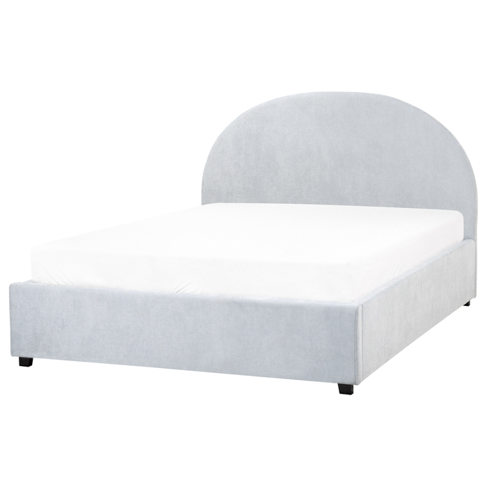 Beliani-VAUCLUSE-Bed met opbergruimte-Lichtblauw-140 x 200 cm-Stof