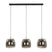 Fraaai Ariana hanglamp 3L drift glas - smoke grijs