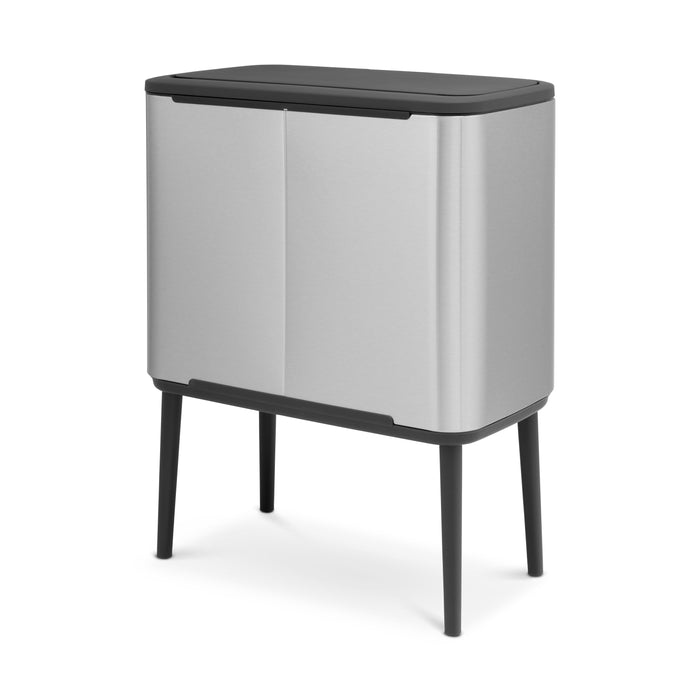 Brabantia Bo Touch Bin Afvalemmer 11 + 23 L - Vingerafdrukvrij - Zilver