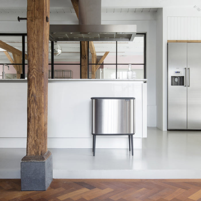 Brabantia Bo Touch Bin Afvalemmer 11 + 23 L - Vingerafdrukvrij - Zilver