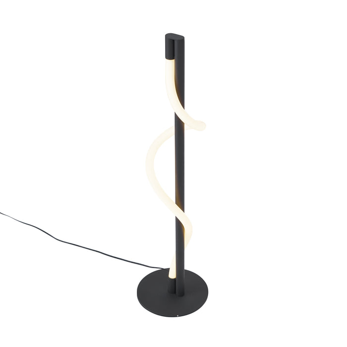 QAZQA Moderne tafellamp zwart incl. LED 3-staps dimbaar - Twirl