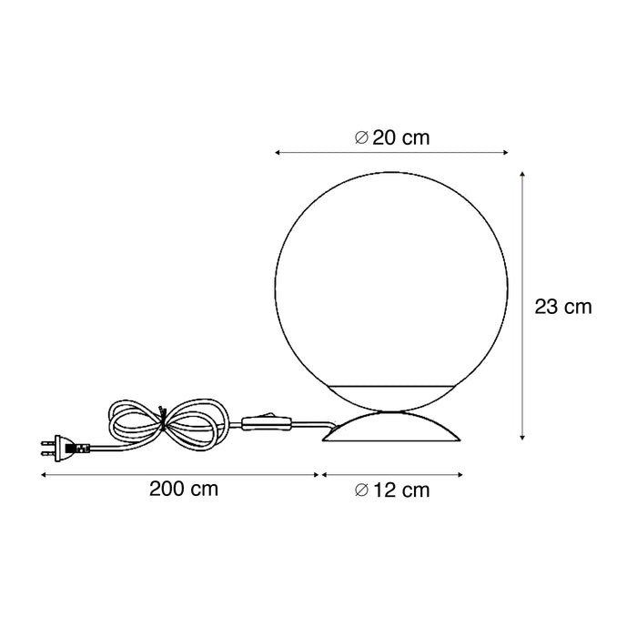 QAZQA Art deco tafellamp messing met smoke regenboog glas  - Pallon