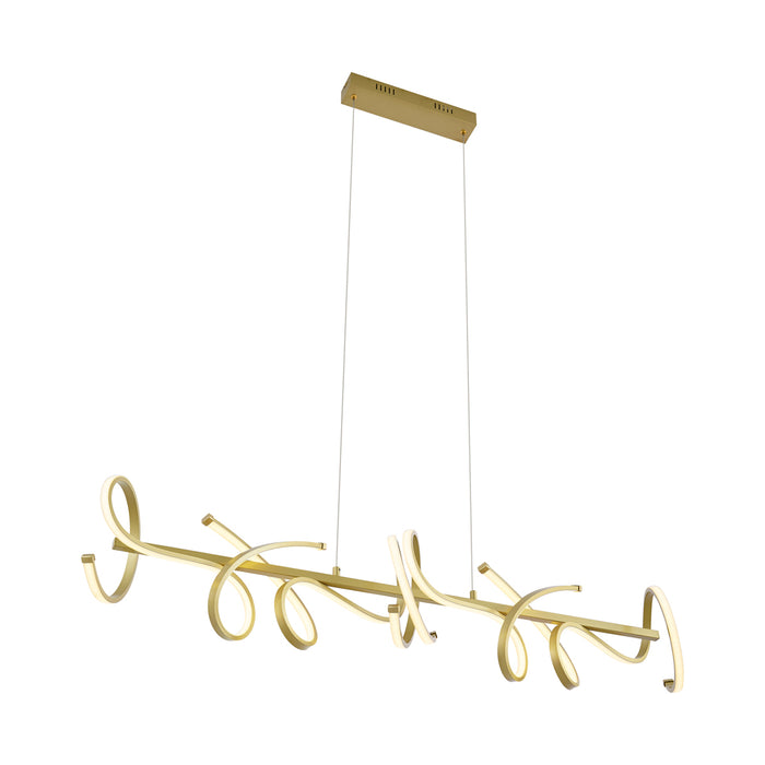 QAZQA Design hanglamp goud langwerpig 3-staps dimbaar - Krisscross