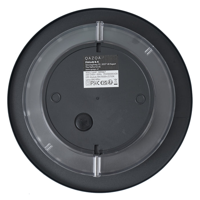 QAZQA Buiten wandlamp zwart incl. LED IP54 - Soleil