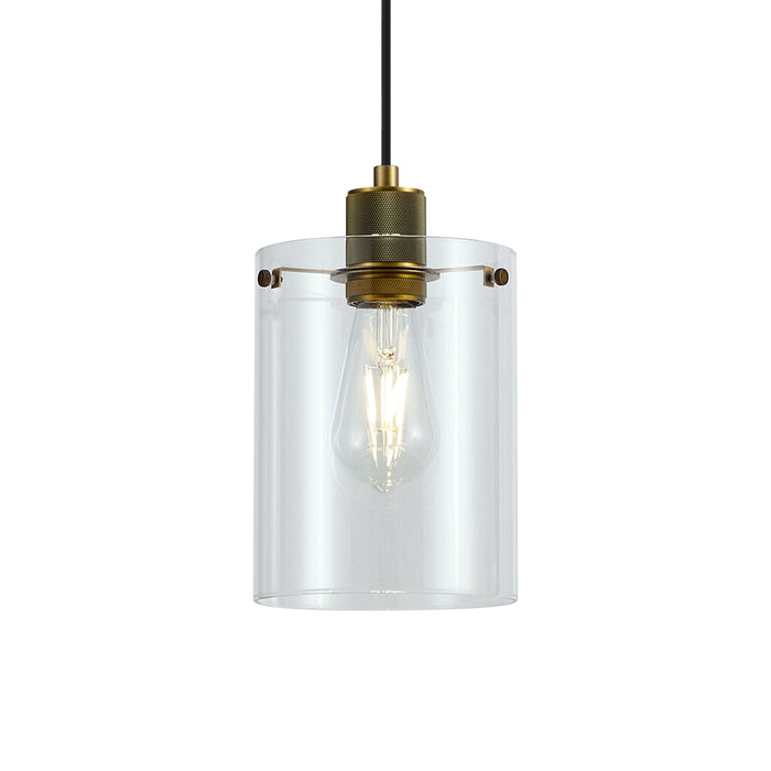 QAZQA Design hanglamp brons met helder glas - Domo