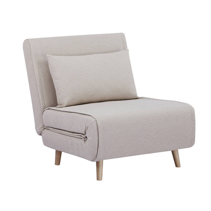 sweeek - Omvormbare fauteuil stof houten frame 1 zitplaats