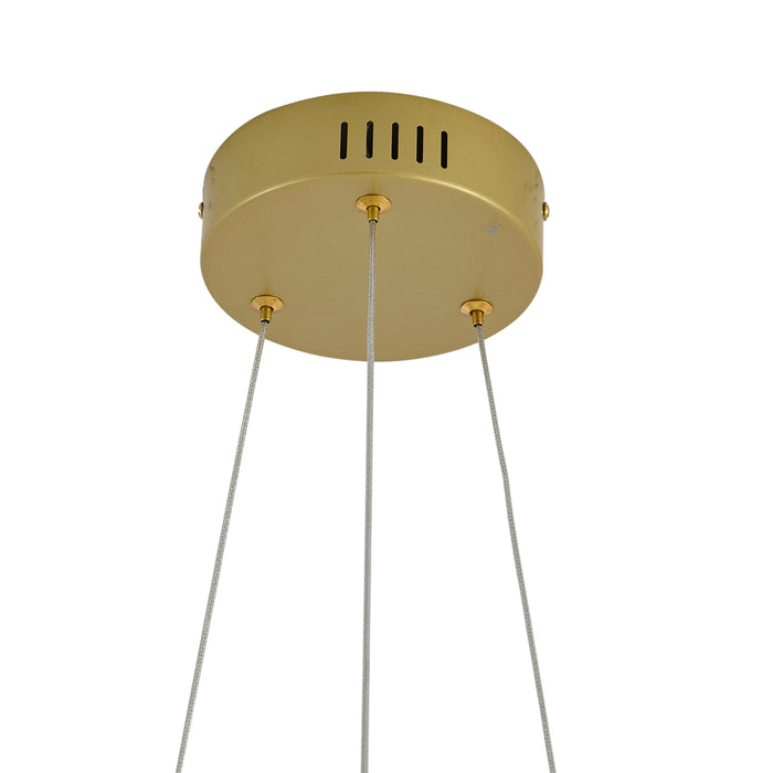 QAZQA Design hanglamp goud rond 3-staps dimbaar - Krisscross