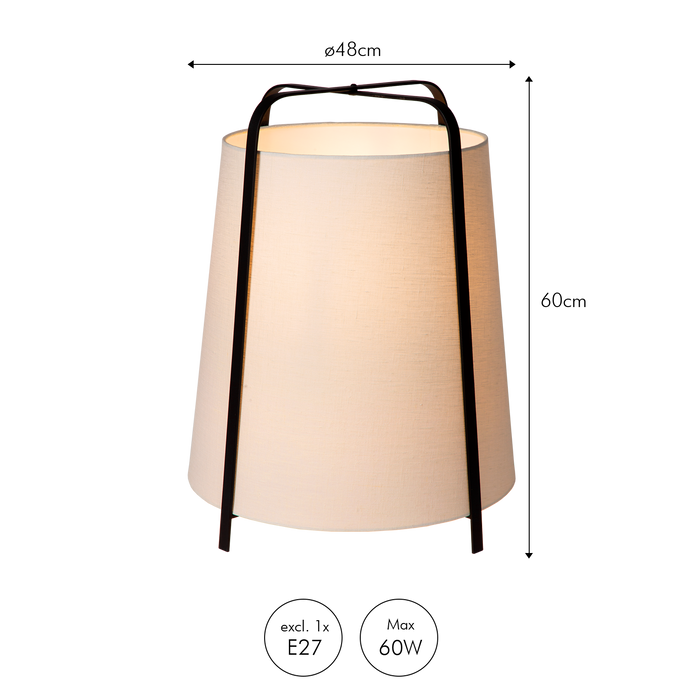 Atmooz Vloerlamp Hazel - Zwart & Wit - Dimbaar