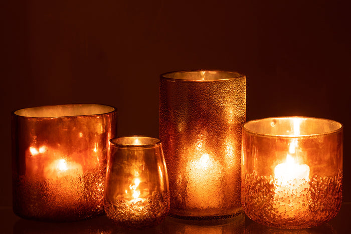 J-Line windlicht Spiegel - glas - goud - extra large