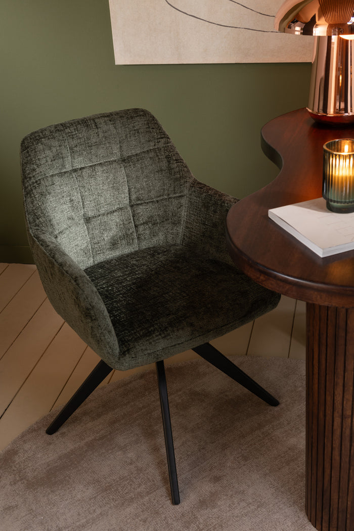 J-Line stoel Louna - ijzer|acryl - groen