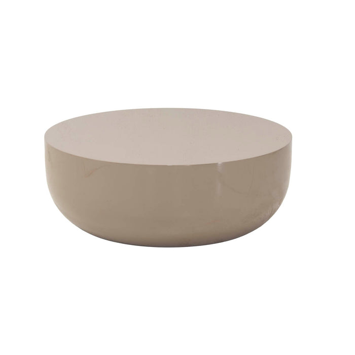 Giga Meubel - Salontafel - Beige Glossy - Ø70x25cm - Kevin