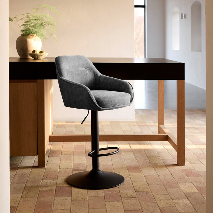 Giga Living - Barstoel Antraciet - Verstelbaar - Avola - Set van 2