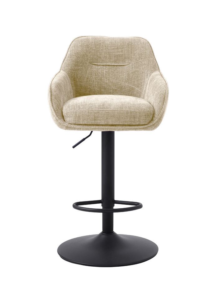 Giga Living - Barstoel Linnen - Verstelbaar - Avola - Set van 2