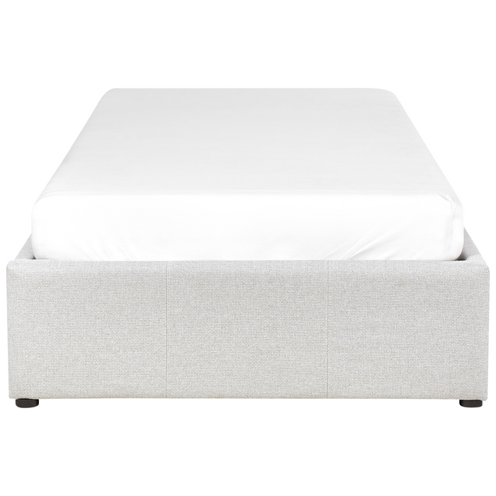 Beliani-DINAN-Eenpersoonsbed-Lichtgrijs-90 x 200 cm-Polyester