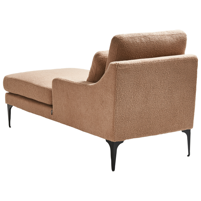 Beliani - EWRON - Chaise longue - Zandbeige - Rechtszijdig - Bouclé