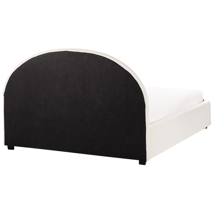 Beliani-VAUCLUSE-Bed met opbergruimte-Gebroken wit-160 x 200 cm-Bouclé