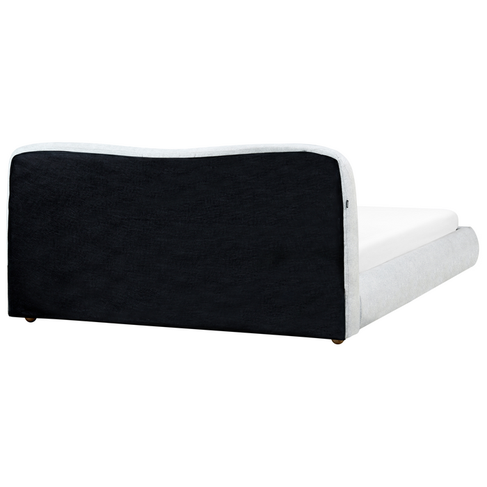 Beliani-BLAGNAC-Bed met opbergruimte-Lichtgrijs-180 x 200 cm-Stof