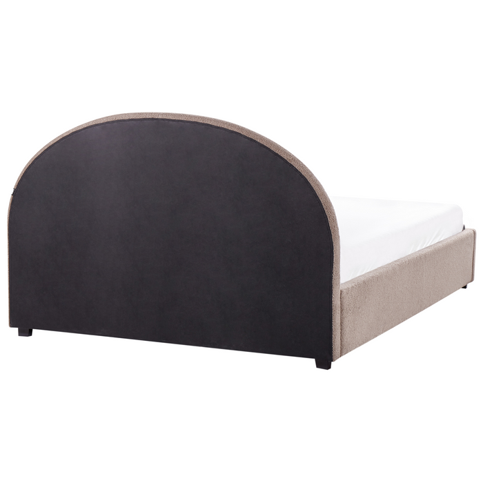 Beliani-VAUCLUSE-Bed met opbergruimte-Taupe-160 x 200 cm-Bouclé