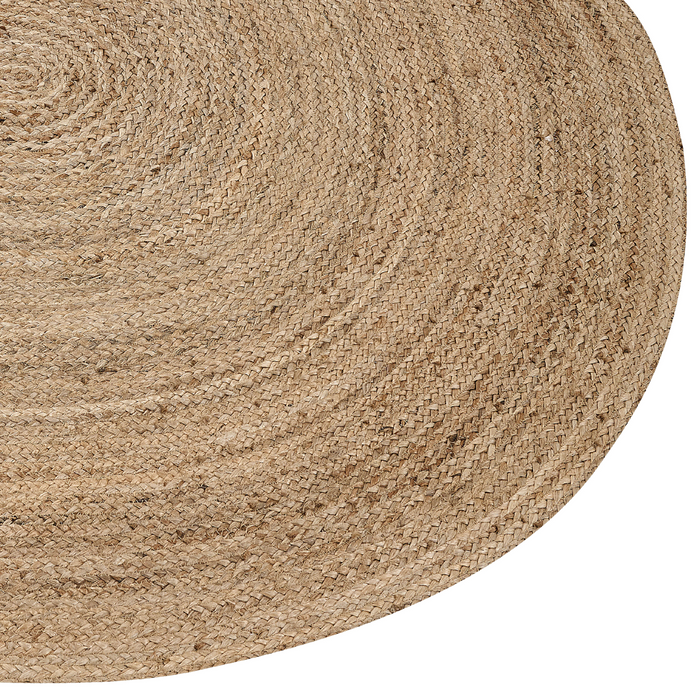 Beliani - DEMIRCI - Laagpolig vloerkleed - Beige - 160 x 230 cm - Jute
