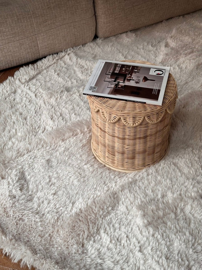 Hoogpolig Organisch vloerkleed Furr Stone beige - Interieur05